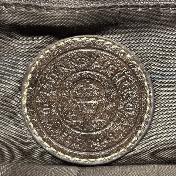 Vintage Etienne Aigner Logo Medium Hand Bag Pockets Canvas Leather Trim - Picture 8 of 8